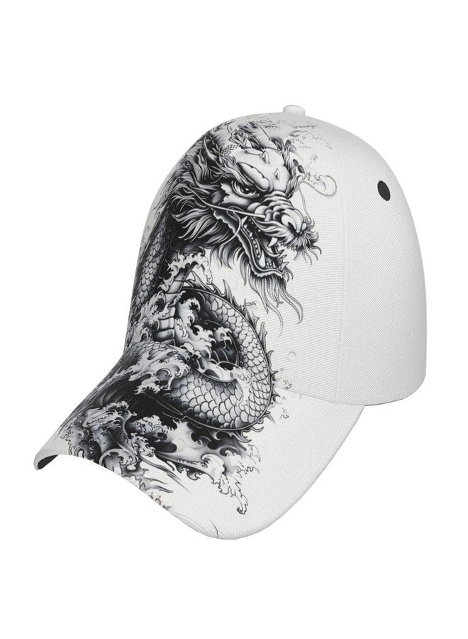 KKRMTUG Baseball Cap Dragon Hat for Men Women, Fashion Adjustable Chinese Dragon Baseball Hat Casual Trucker Hats Sun Visor Caps - Image 1